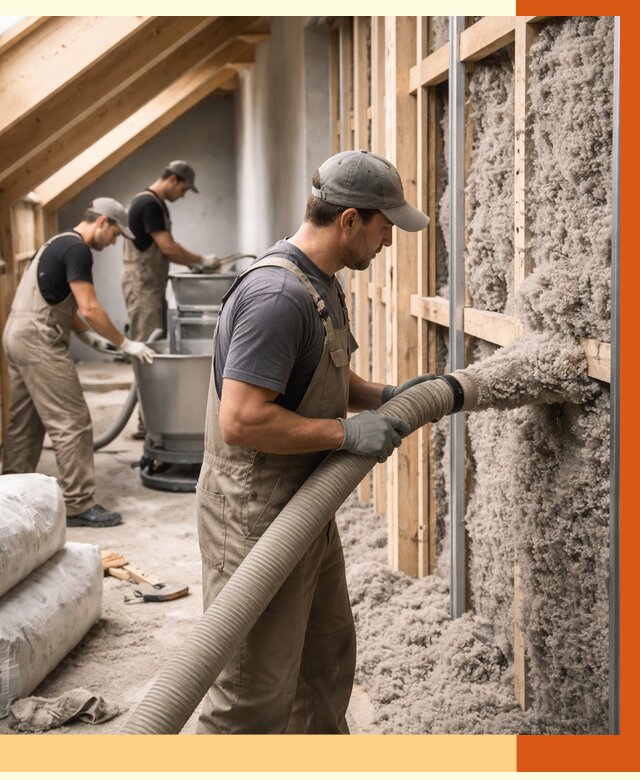 Утепление таунхауса эковатой в Черемхово от 2294 руб./м² — монтаж и задувка | ТепломастерЧрм