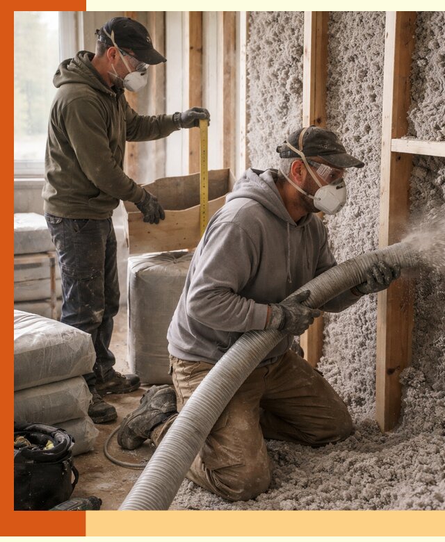 Утепление таунхауса эковатой в Черемхово для максимально теплых стен