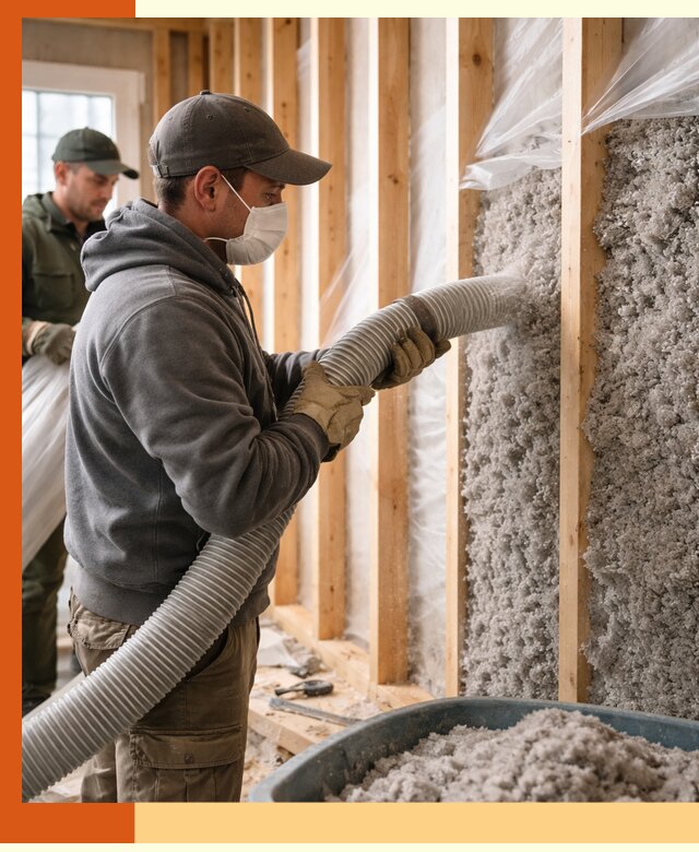 Утепление каркасного дома эковатой в Черемхово — качественно и надолго