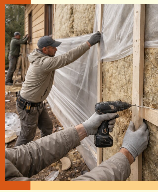 Утепление дома из бруса в Черемхово качественно и долговечно