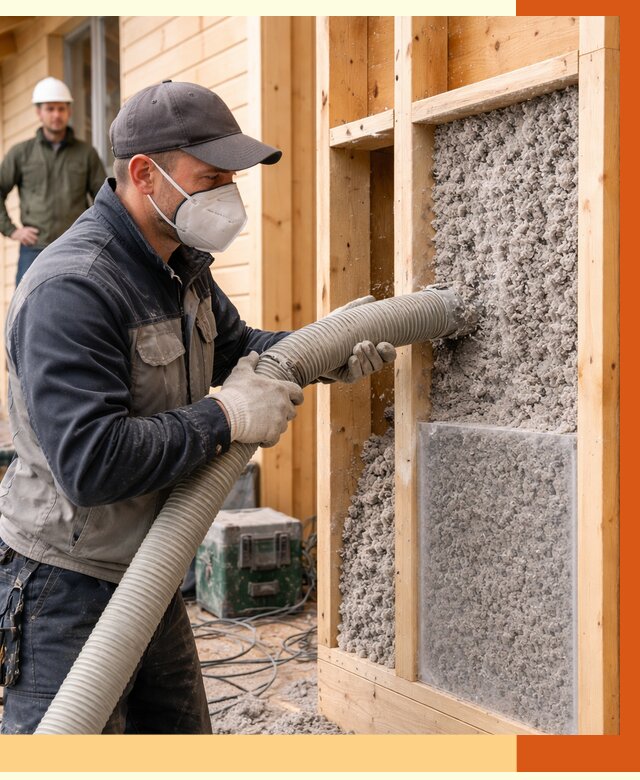 Утепление дома из бруса эковатой в Черемхово от 1929 руб/м2 | ТепломастерЧрм