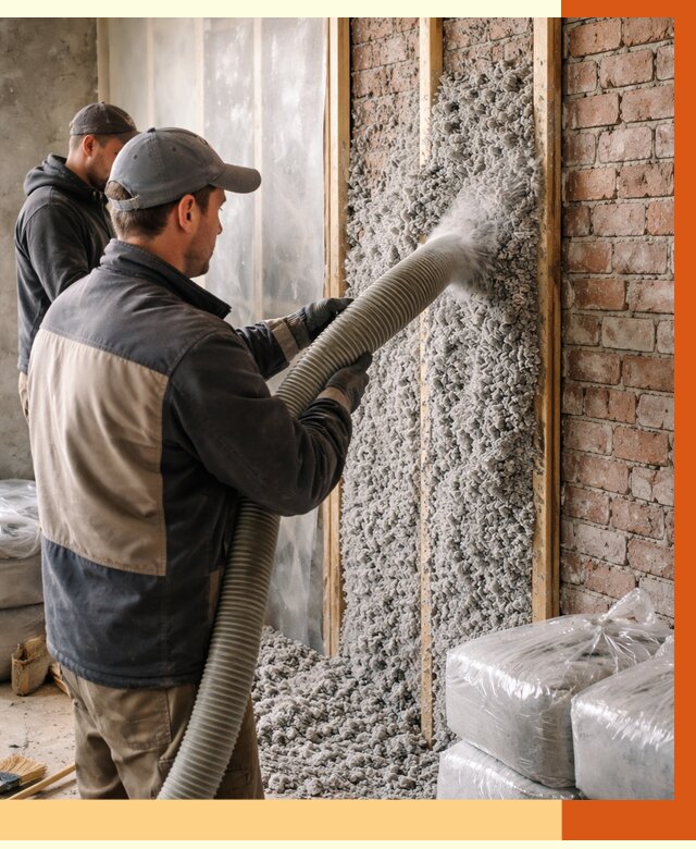 Утепление кирпичного дома эковатой в Черемхово от 2450 руб./м² | ТепломастерЧрм