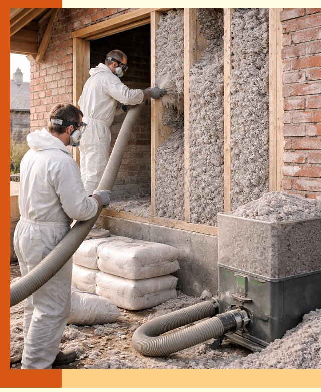 Утепление кирпичного дома эковатой в Черемхово