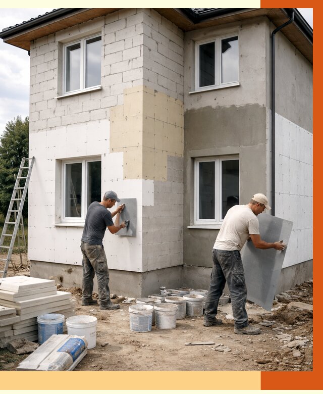 Утепление дома из газобетона в Черемхово от 4379 руб./м² — заказать у ТепломастерЧрм