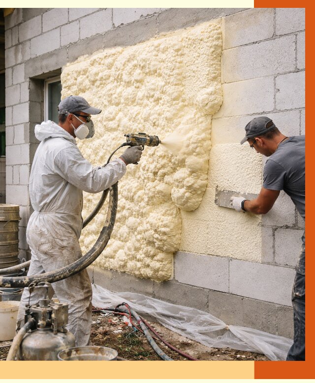 Утепление дома из газобетона ППУ в Черемхово от 5004 руб./м² под ключ | ТепломастерЧрм