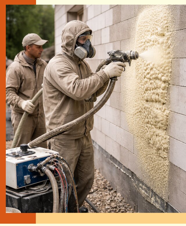 Утепление дома из газобетона ППУ в Черемхово — надежная теплоизоляция