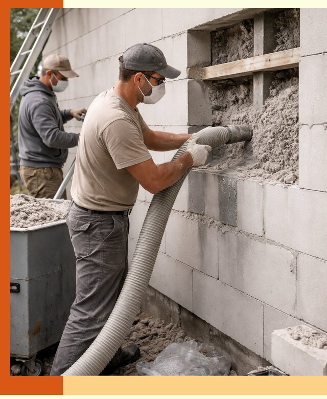 Утепление дома из газобетона эковатой в Черемхово