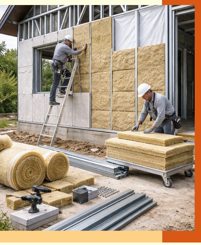 Утепление дома из ЛСТК в Черемхово от 5422 руб./м² — профессионально | ТепломастерЧрм