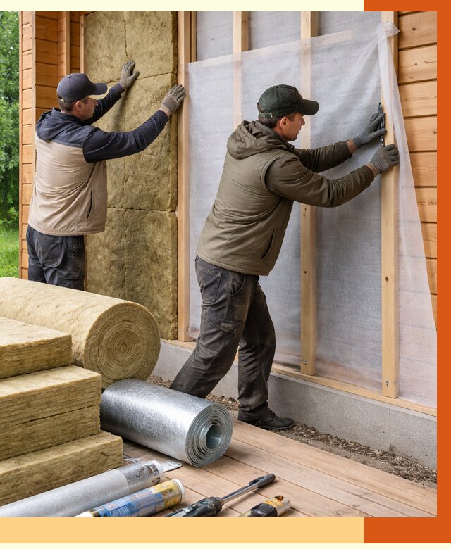 Утепление дома из двойного бруса в Черемхово от 5004 руб./м² — ТепломастерЧрм под ключ