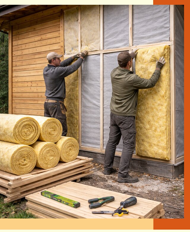 Утепление бани снаружи в Черемхово от 88621 руб. под ключ | ТепломастерЧрм