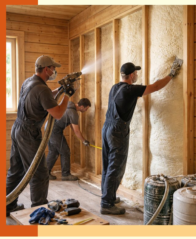 Утепление бани пенополиуретаном (ППУ) в Черемхово