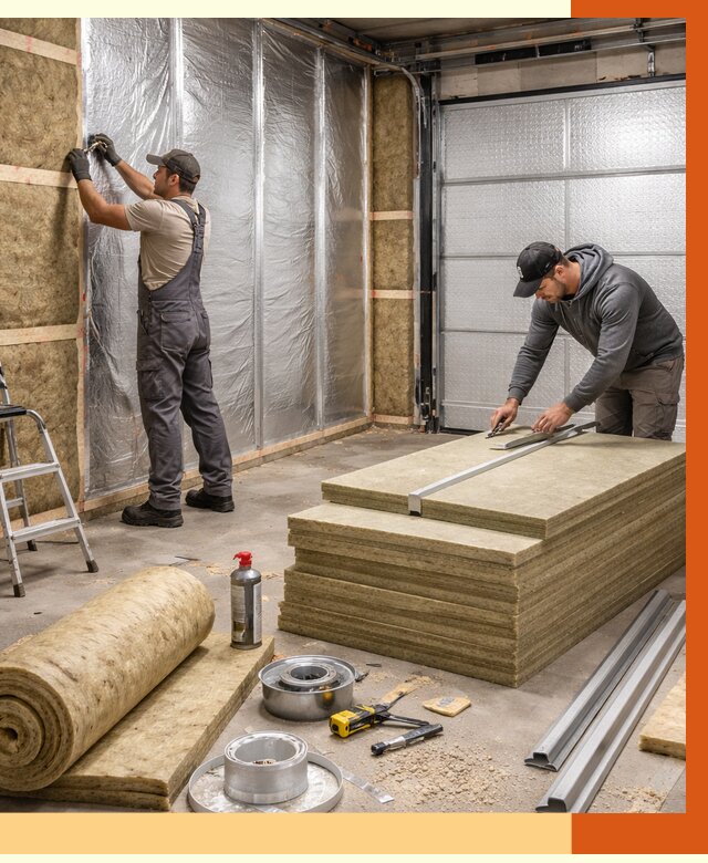 Утепление гаража в Черемхово от 4692 руб/м2 — комплексное утепление ворот и стен | ТепломастерЧрм