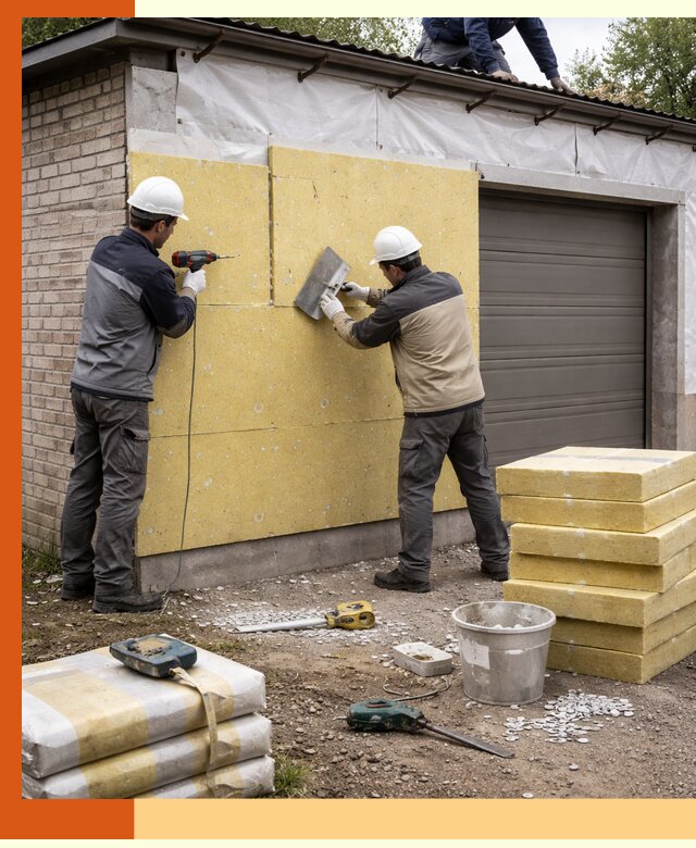 Утепление гаража снаружи в Черемхово качественно и надёжно