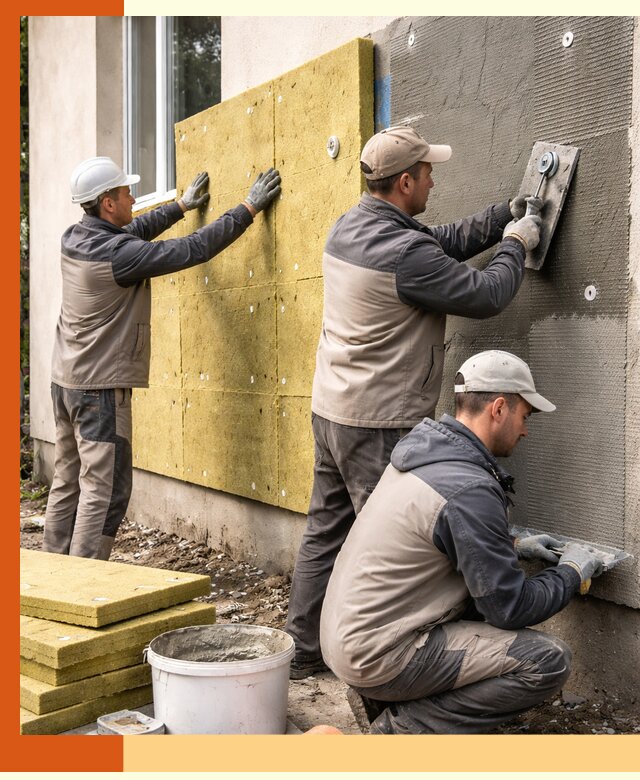 Утепление фасада под штукатурку в Черемхово — энергоэффективная технология