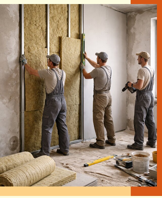 Утепление стен изнутри в Черемхово от 2346 руб/м² под ключ | ТепломастерЧрм