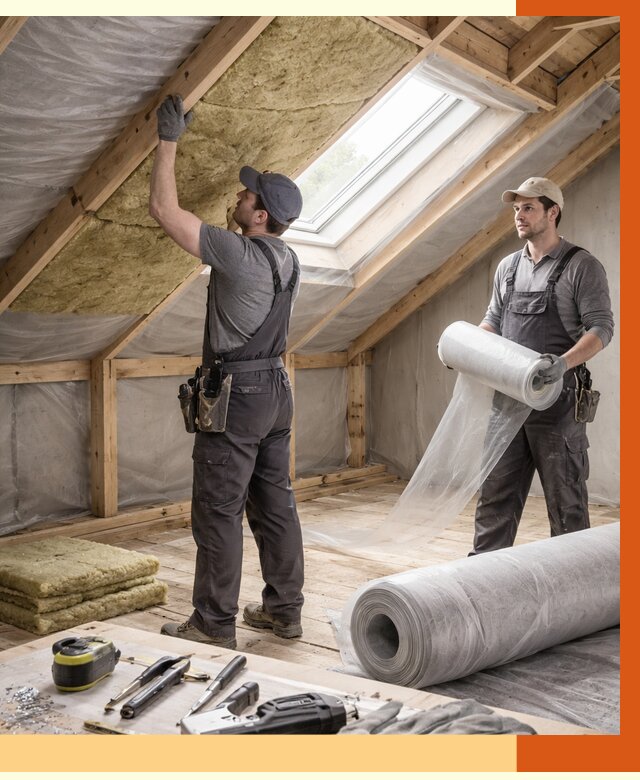 Утепление крыши изнутри мансарды в Черемхово от 4379 руб./м² | ТепломастерЧрм