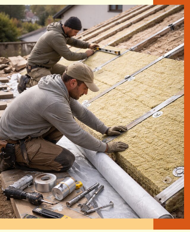 Утепление крыши снаружи в Черемхово под ключ от 1251 руб./м2 | ТепломастерЧрм