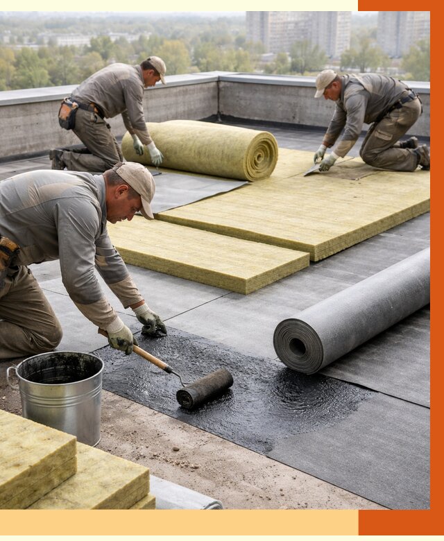 Утепление плоской крыши в Черемхово от 7507 руб./м2 под ключ | ТепломастерЧрм