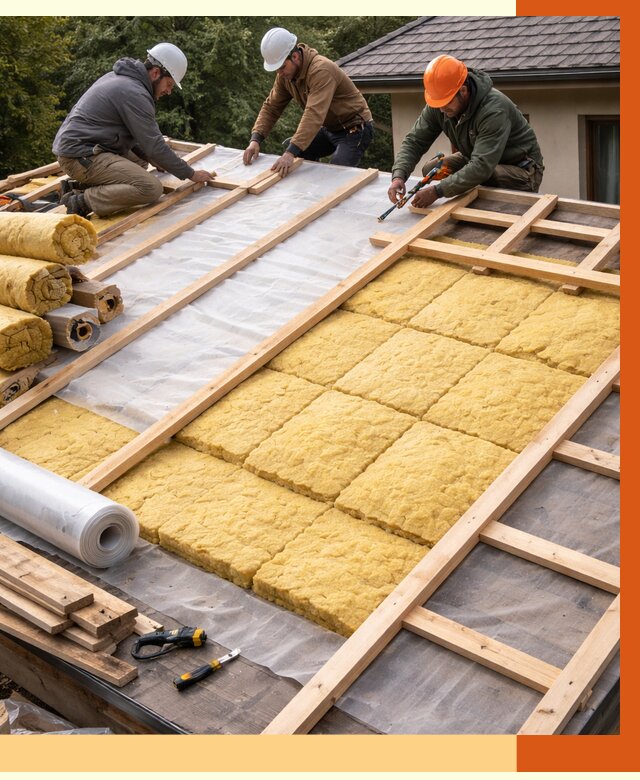 Утепление скатной крыши в Черемхово от 1303 руб./м2 под ключ | ТепломастерЧрм