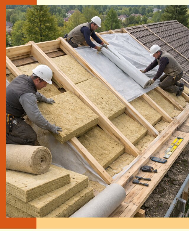 Утепление скатной крыши в Черемхово качественно и надёжно