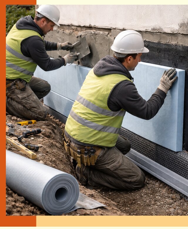 Утепление фундамента снаружи в Черемхово — профессиональная теплоизоляция