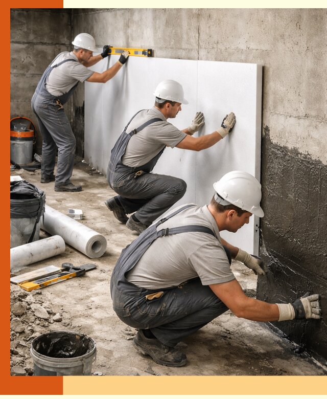 Утепление фундамента изнутри профессионально в Черемхово