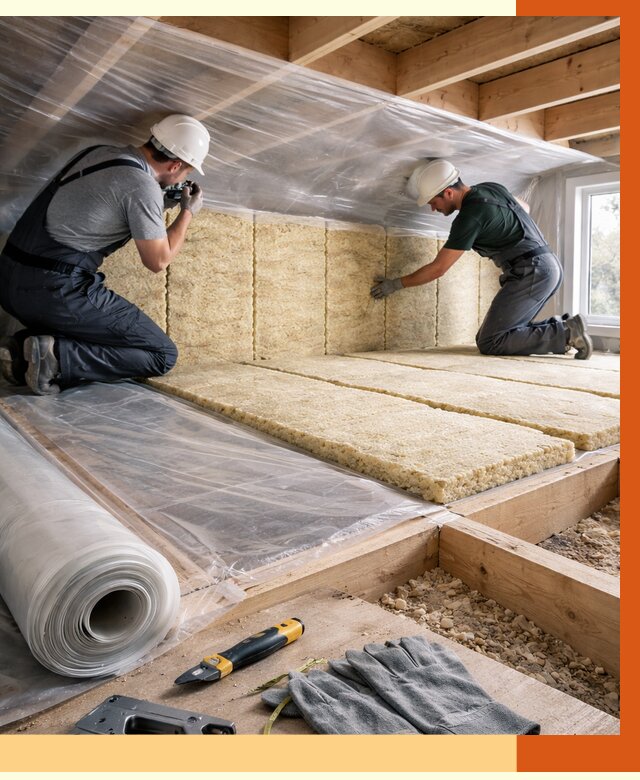 Утепление перекрытий в Черемхово от 2971 руб/м2 — утепление межэтажных и чердачных | ТепломастерЧрм