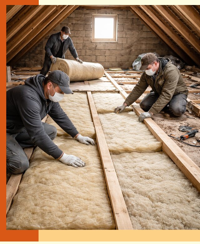 Утепление чердака в Черемхово — профессиональная теплоизоляция кровли