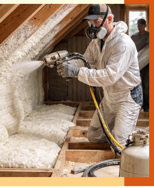 Утепление чердака ППУ в Черемхово от 8987 руб./м2 — услуга под ключ | ТепломастерЧрм