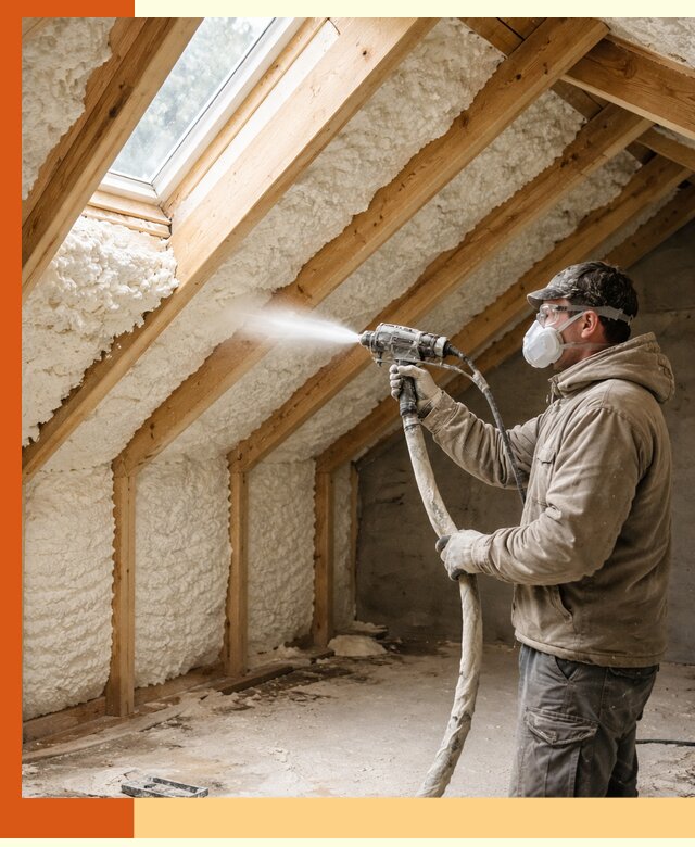 Утепление мансарды ППУ в Черемхово быстро и надежно