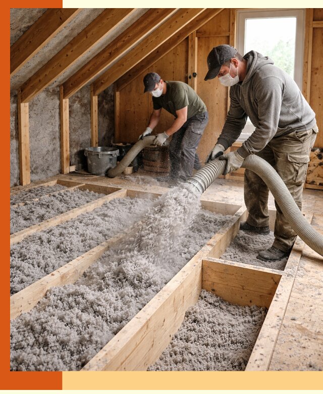 Утепление мансарды эковатой в Черемхово с гарантией качества