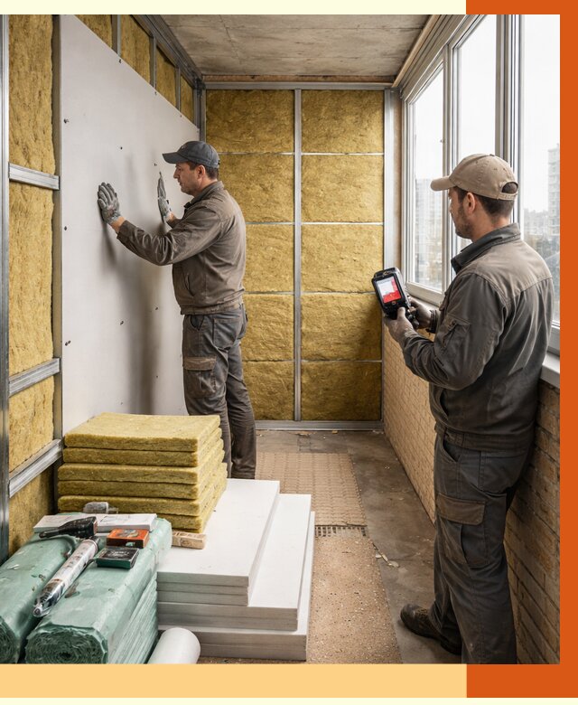 Утепление балкона в Черемхово от 4692 руб. под ключ | ТепломастерЧрм