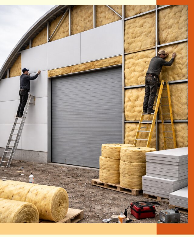 Утепление ангара пенополиуретаном в Черемхово от 7507 руб./м² — комплекс от ТепломастерЧрм