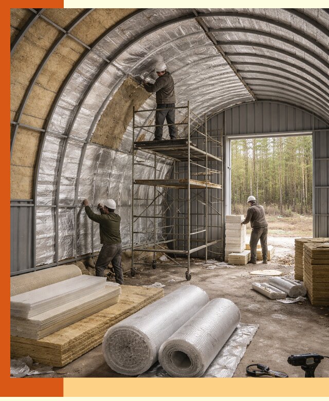 Утепление арочного ангара под ключ в Черемхово