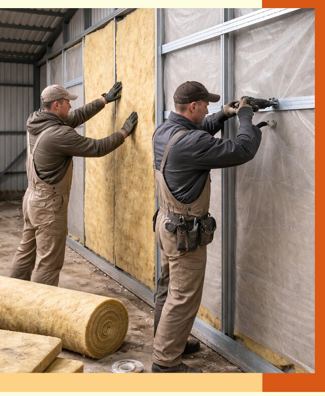 Утепление металлического ангара в Черемхово от 4952 руб/м2 — услуги под ключ | ТепломастерЧрм