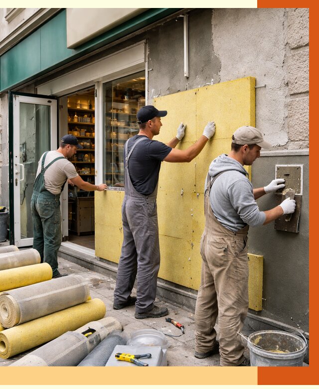 Утепление магазина в Черемхово от 4692 руб/м2 — цена, стены и снаружи | ТепломастерЧрм