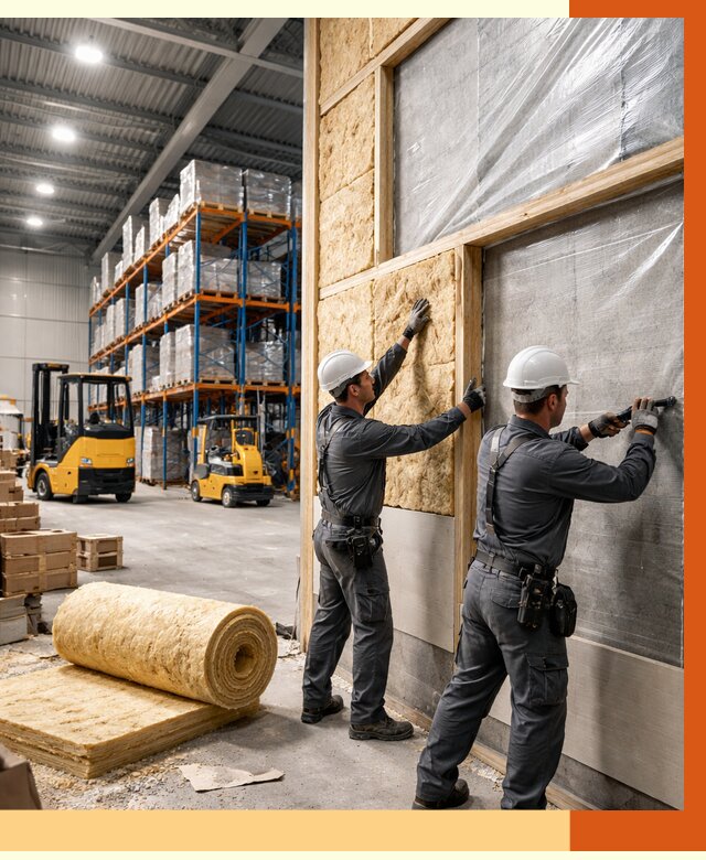 Утепление склада с техникой в Черемхово от 4379 руб./м2 — комплексно под ключ | ТепломастерЧрм