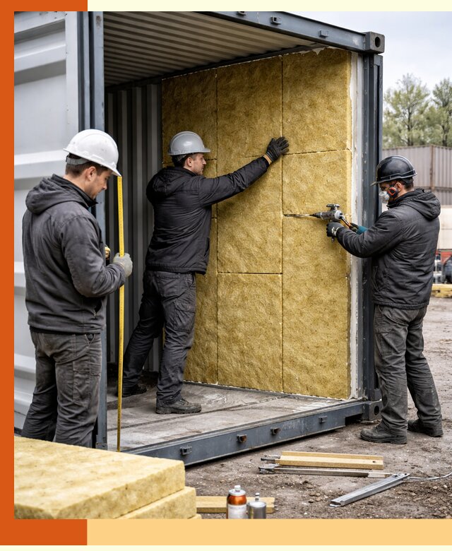 Утепление морского контейнера в Черемхово: надежная теплоизоляция и защита