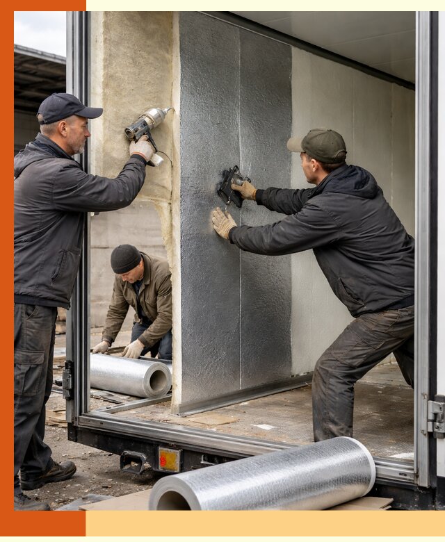 Утепление холодильного кузова в Черемхово — монтаж и теплоизоляция