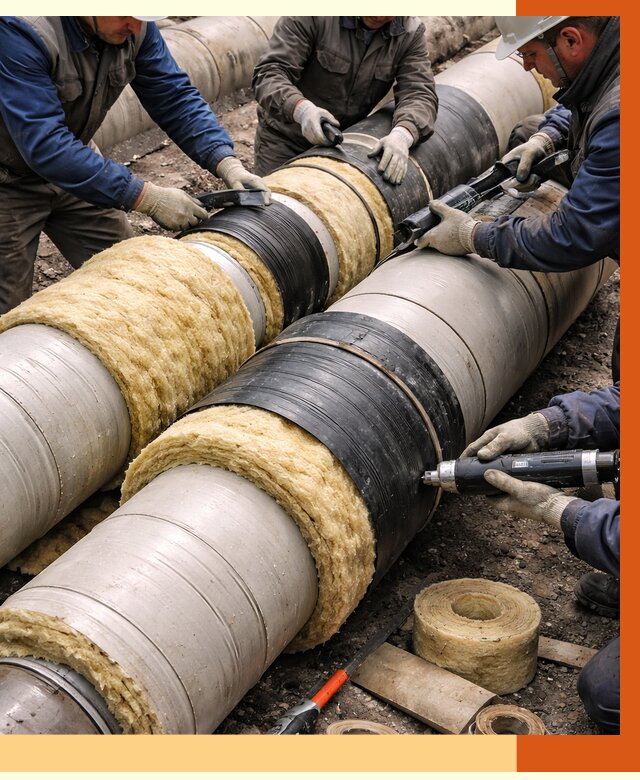 Утепление трубопровода в Черемхово под ключ от 1929 руб. — надежно и выгодно | ТепломастерЧрм