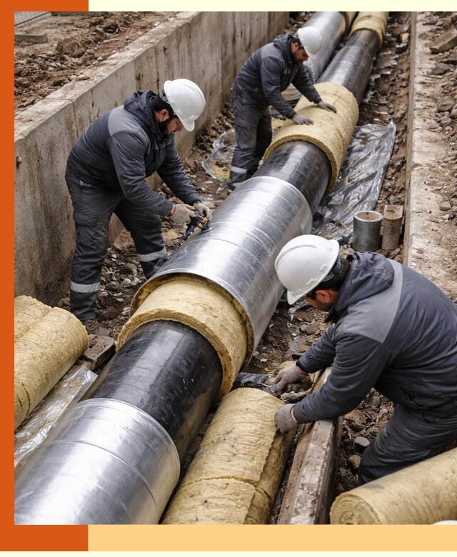 Утепление теплотрассы в Черемхово: утеплительные работы и материалы