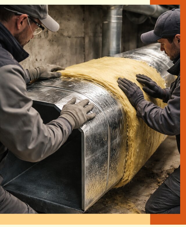 Утепление воздуховодов в Черемхово от 4379 руб. — теплоизоляция вентиляции | ТепломастерЧрм