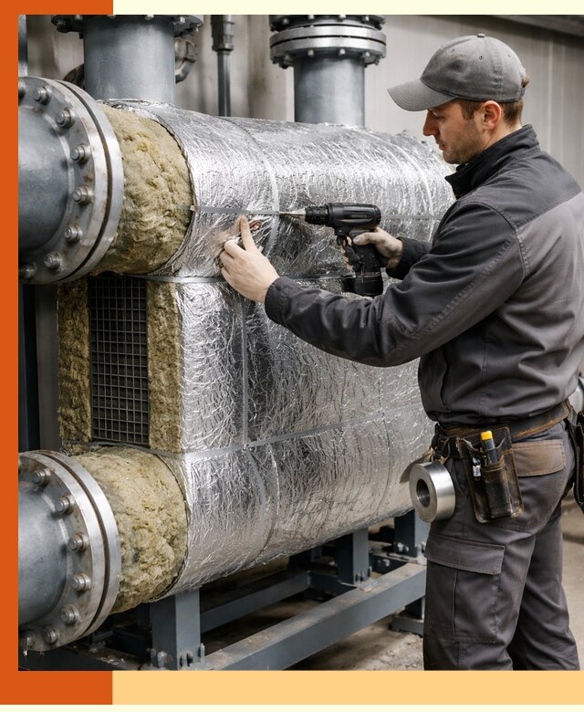 Утепление теплообменника в Черемхово — профессиональная теплоизоляция оборудования