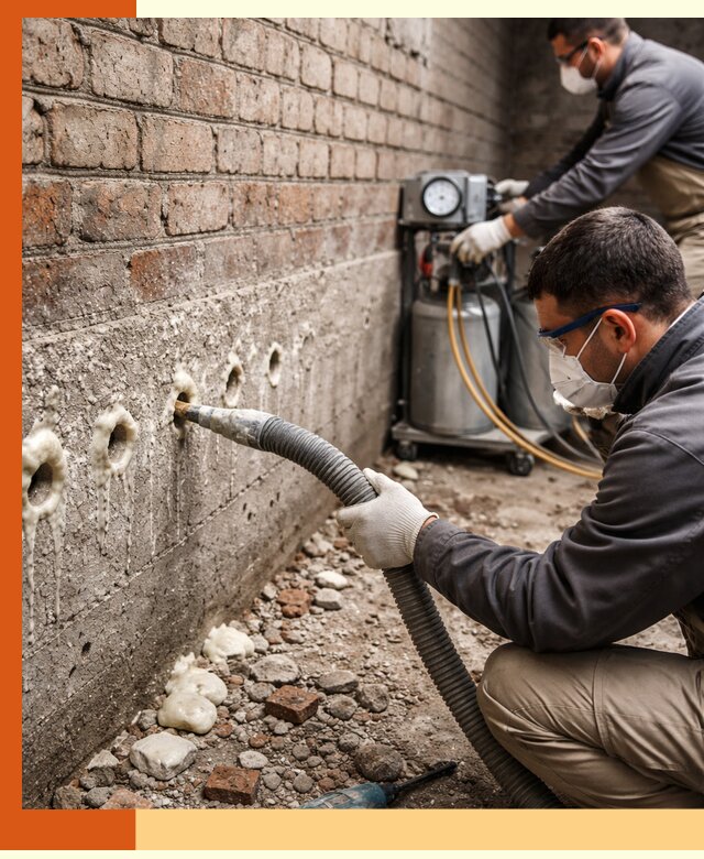 Заполнение колодцевой кладки ППУ в Черемхово быстро и герметично