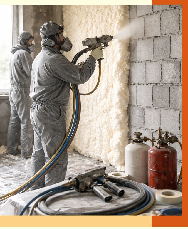 Утепление блочной стены ППУ в Черемхово от 4431 руб./м² — ТепломастерЧрм