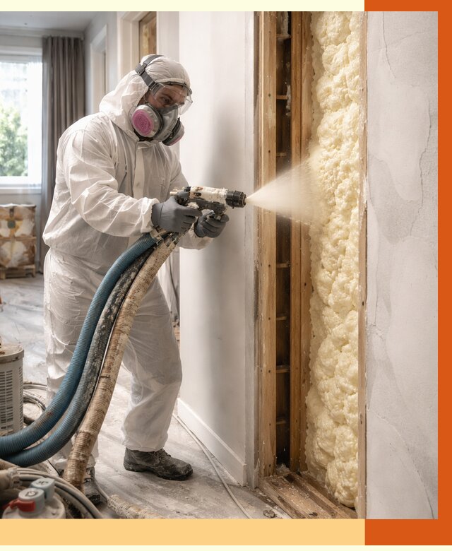 Межстеновое утепление ППУ в Черемхово от 2867 руб/м2 — межстенное утепление под ключ | ТепломастерЧрм