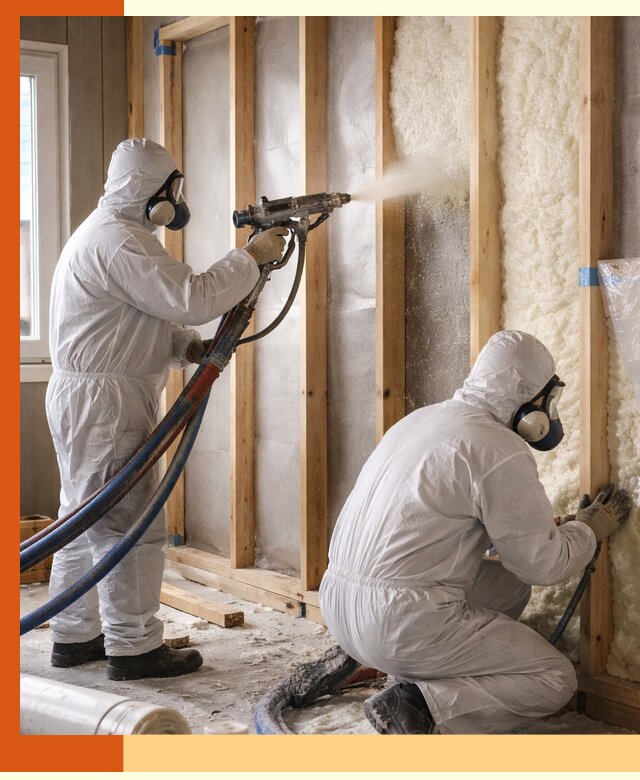 Утепление каркасной стены ППУ в Черемхово для домов и коттеджей