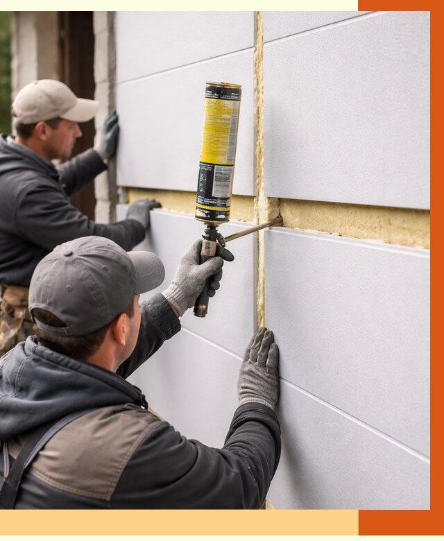 Утепление сэндвич панелей ППУ в Черемхово от 4379 руб. за м2 | ТепломастерЧрм