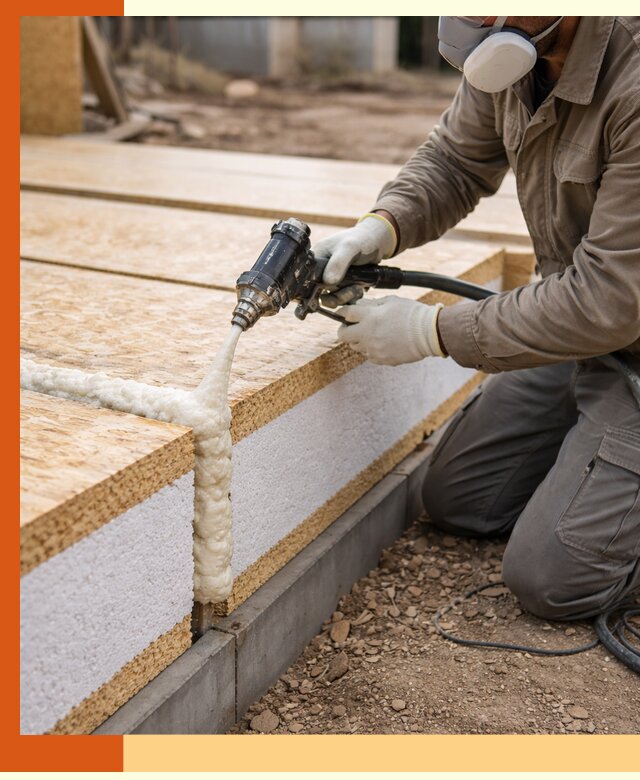 Утепление СИП-панелей пенополиуретаном (ППУ) в Черемхово