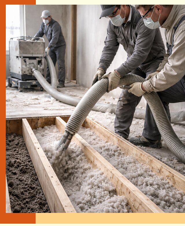 Заполнение полостей межэтажного перекрытия в Черемхово эффективно и герметично